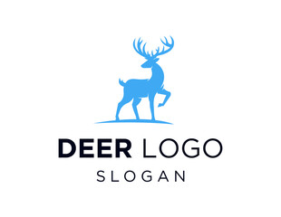 The logo design is about Deer and was created using the Corel Draw 2018 application with a white background.