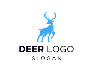 The logo design is about Deer and was created using the Corel Draw 2018 application with a white background.