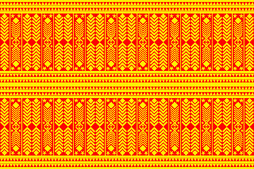 american pattern Geometric stars, squares, triangles arranged together. yellow red, seamless continuous pattern design for textiles, prints, carpets, wallpaper, blankets, pillows