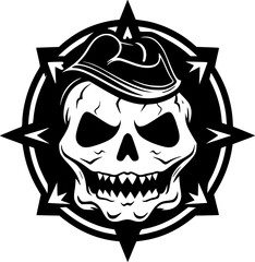 Halloween | Black and White Vector illustration