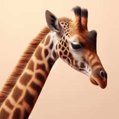 giraffe head close up
