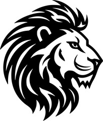 Fototapeta premium Lion, Minimalist and Simple Silhouette - Vector illustration