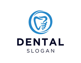 The logo design is about Dental and was created using the Corel Draw 2018 application with a white background.