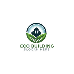 eco building logo design vector templates
