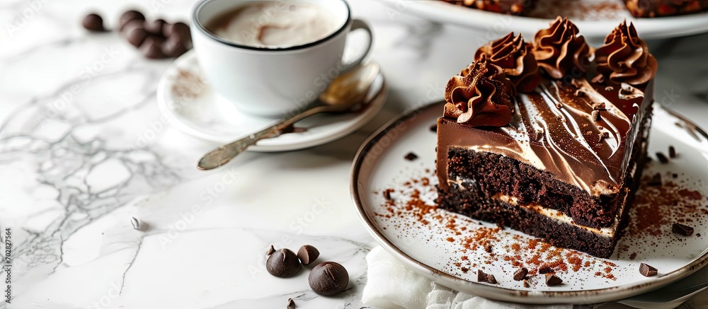 Aufkleber homemade marble cake chocolate chocolate vanilla zebra pie sweet pastries simple homemade food place