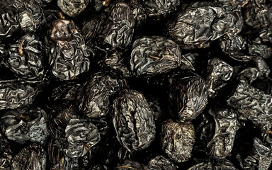 close up of dried ajwa aliyah dates