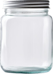 Empty Blank Jar on White Background