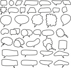 Fototapeta premium Speech Bubble set. Talk bubble. Cloud speech bubbles collection. Vector