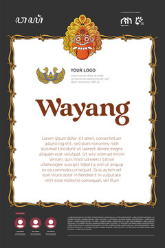 Creative Cultural design layout template background with luxury javanese ornament
