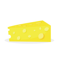 Vector cheese icon. Flat design. Sutable for apps and animation. 