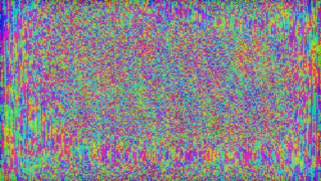 Test Screen Digital Noise Pixelated Animated Background (Customizable)