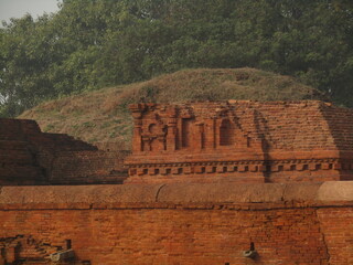 Nalanda Mahavihara archaeological ruins Bihar Gaya India Buddhist Monastery ancient structure Brick  © SrutiKana