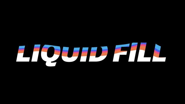 Wavy Filling Text Liquid Title Intro