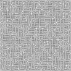 Vector maze isolated on white background. Education logic game labyrinth for kids. With the solution.