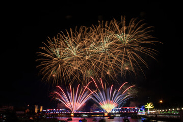 Firecracker at Chao Phraya River.