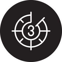 countdown glyph icon