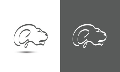 Initial letter g combine with lion head