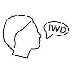 women's day head with text mark vector illustration