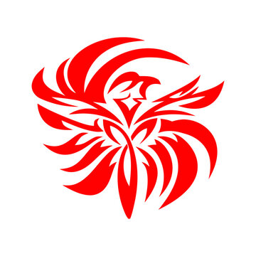 phoenix and wings vector icon or elements 