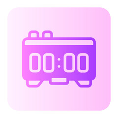 digital clock gradient icon