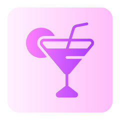 cocktail gradient icon
