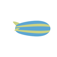 Airplane vector illustration. Retro zeppelin or hot air balloon