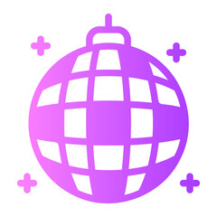 disco ball gradient icon