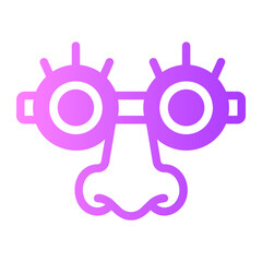 fun glasses gradient icon