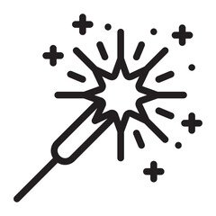 sparkler line icon