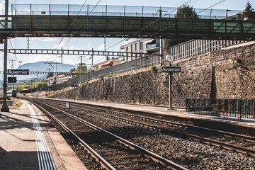 Naklejka premium tracks in the distance