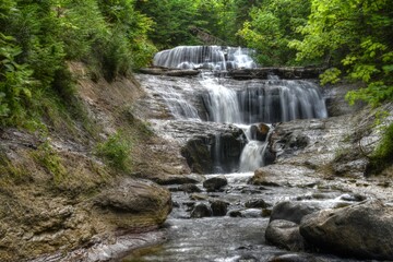 Waterfall in Upper Peninsula Michigan