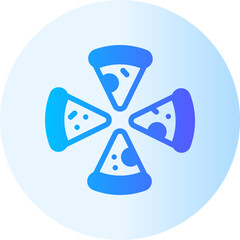 pizza gradient icon