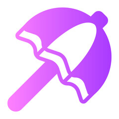 sun umbrella gradient icon