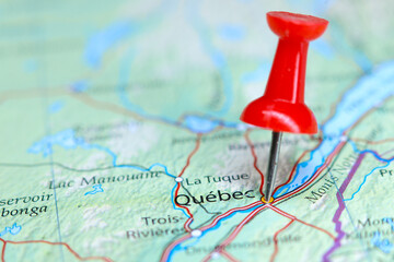 Qubec, Canada pin on map