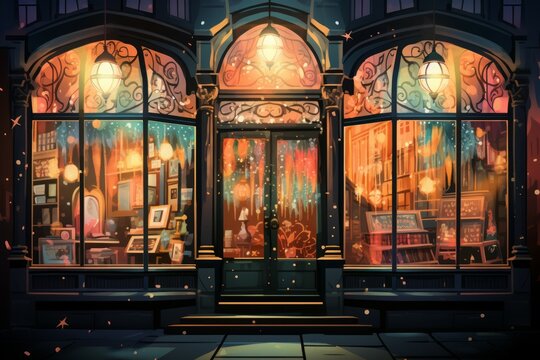 Twinkling Shop Windows - Generative AI