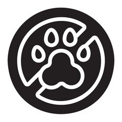 no pets glyph icon