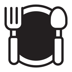 restaurant glyph icon