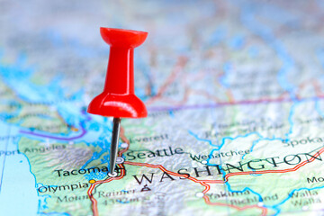 Tacoma, Washington pin on map