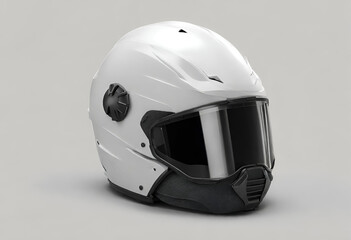 Fototapeta premium Helmet isolated protection sport bike safety head motorcycle bicycle white object equipment black safe