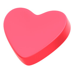 red heart isolated on white