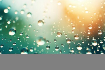 Abstract Rain Drops, Water Background with Copy Space, Beach or Beauty Spa Concept
