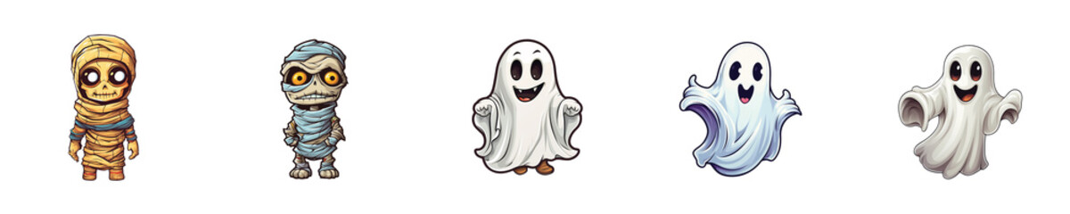 [SET] halloween character_mummy&ghost / Generative AI
