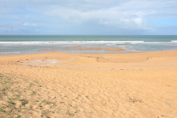 Fototapeta na wymiar Idyllic sand beach in Vendée, Pays de la Loire, France
