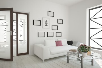 Modern interior design. 3D illustration