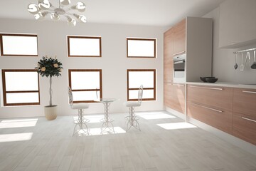 Modern interior design. 3D illustration