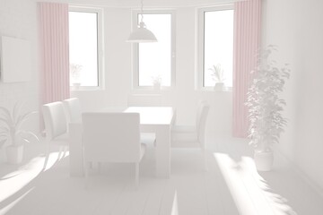 Modern interior design. 3D illustration