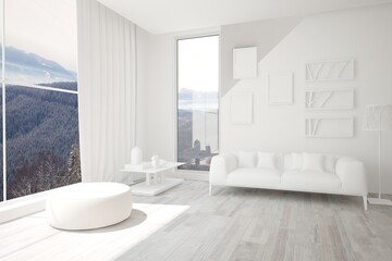 Modern interior design. 3D illustration