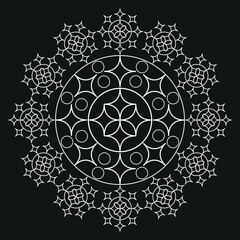 White Mandala Design 