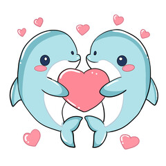 Dolphins for Valentine's Day