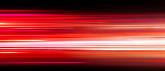 Blurred motion lines and a bright red color scheme.